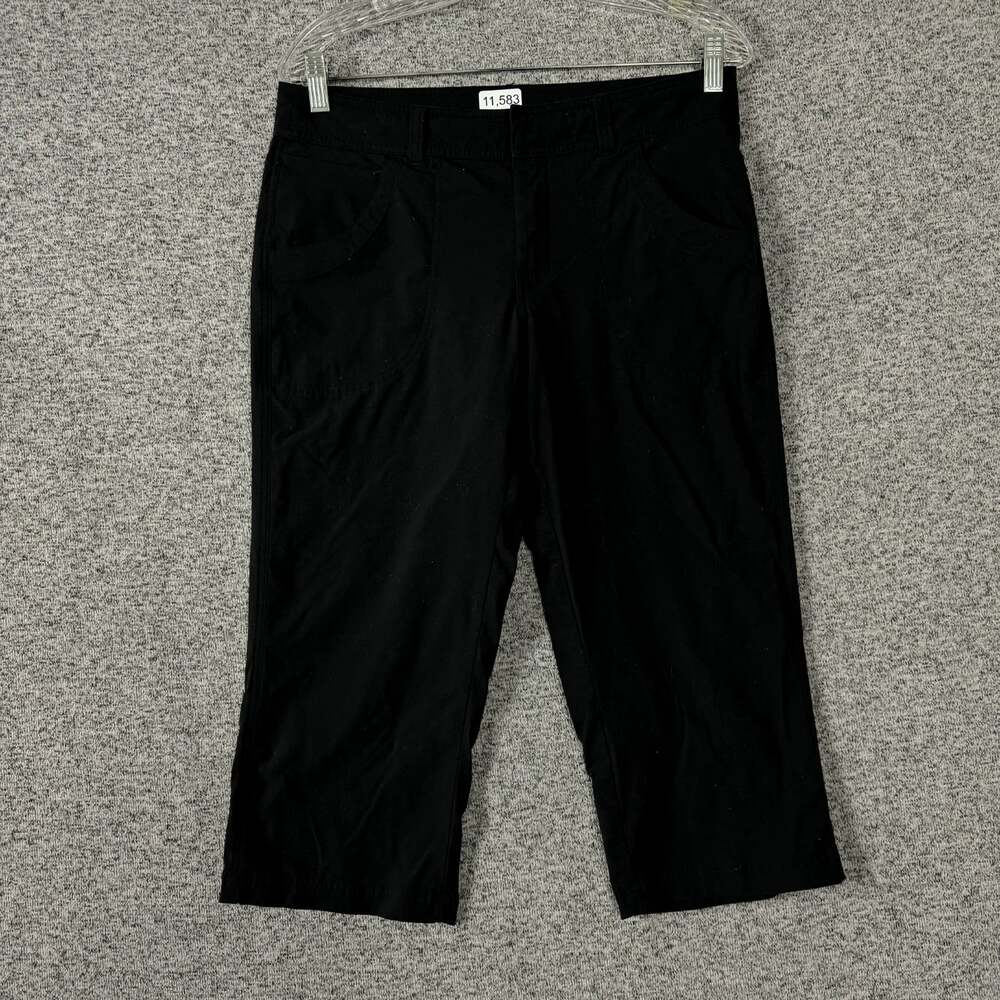 Lucy Women’s Size Small Black Nylon Straight Leg Capri Pants